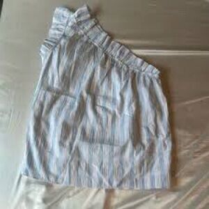 Mason White One-Shoulder Top